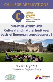 Call for applications - Summer workshop of the European College of Cluny 2018