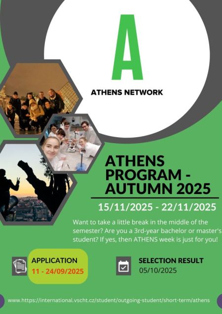 ATHENS program 2025 podzim
